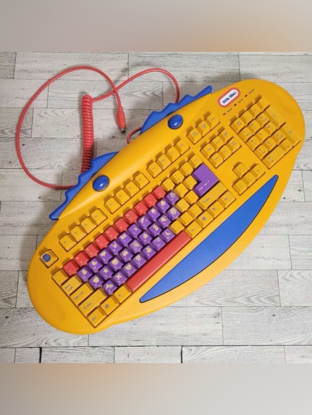 Vintage 1999 Little Tikes KidBoard Vibrant Ergonomic Keyboard Model 1721